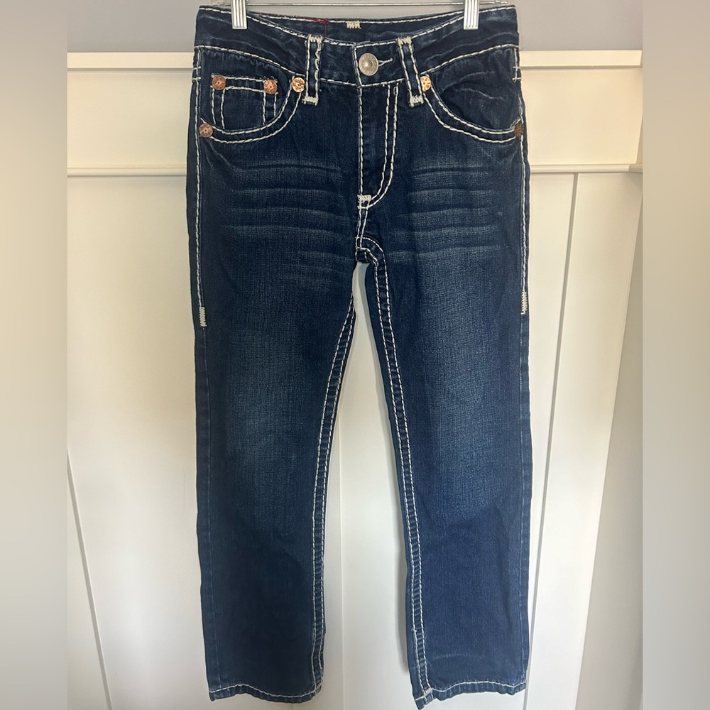Vintage Rough Rider Jeans big contrast stitch denim